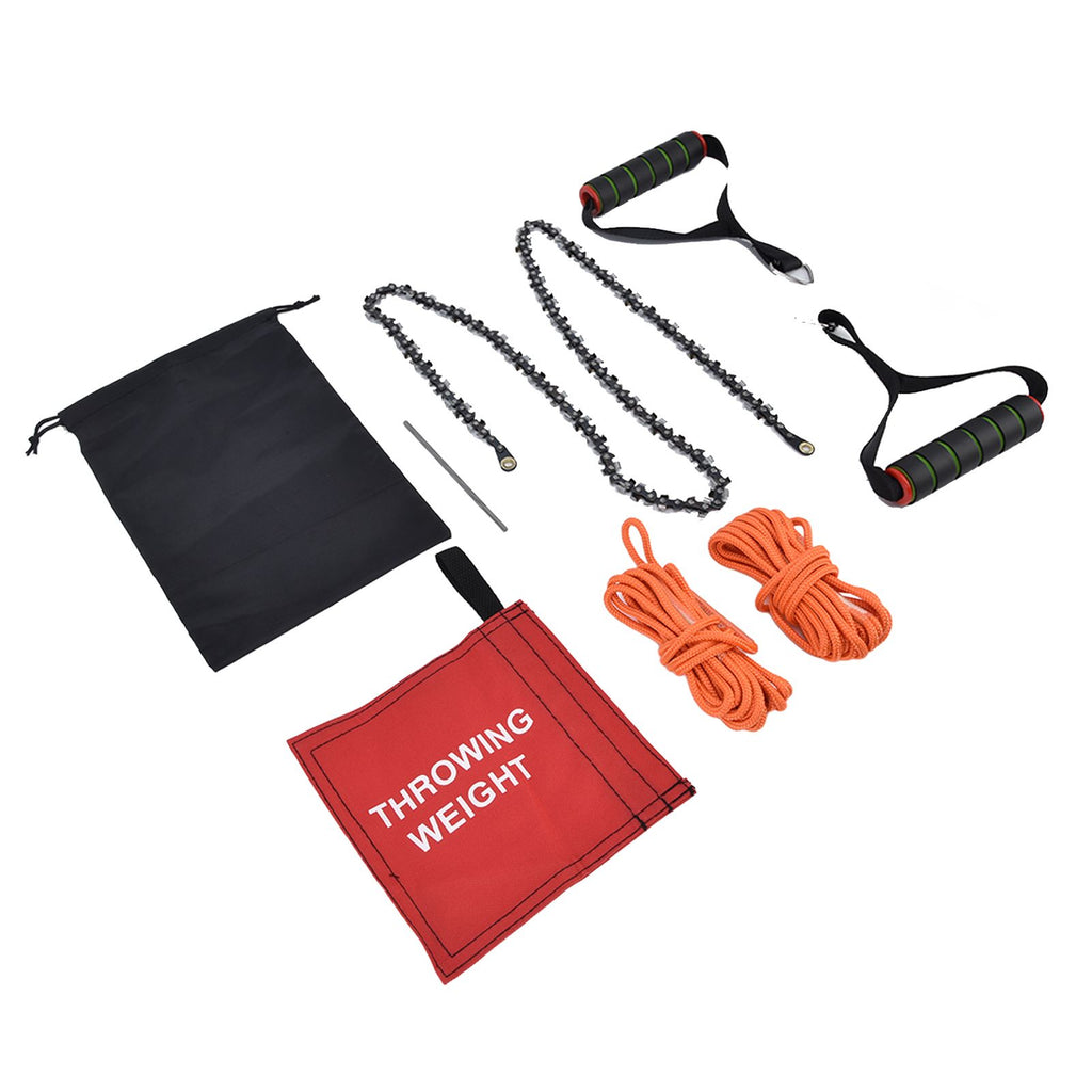 High Reach Hand Chain Saw 48inch Compact Portable Rope Saw for Outdoor Camping Hunting Backpacking
