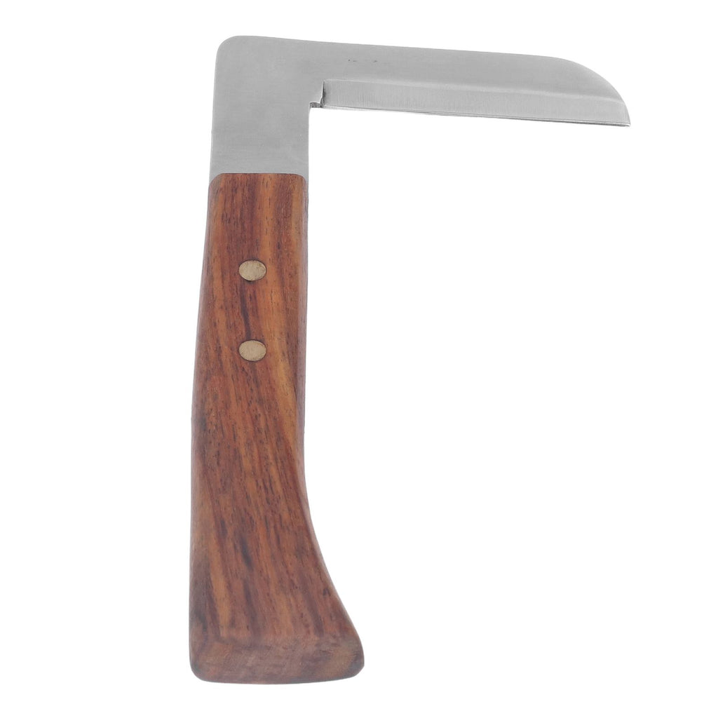 Steel L Shape Hoof Knife Ergonomic Curved Handle Hoof Trimming Tool for Farm Horse Single Blade On Left Hand