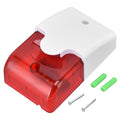 Mini Strobe Siren Wired Alarm Strobe Flashing Light Horn Flash Sound Siren for Home Security Alarm System DC12V