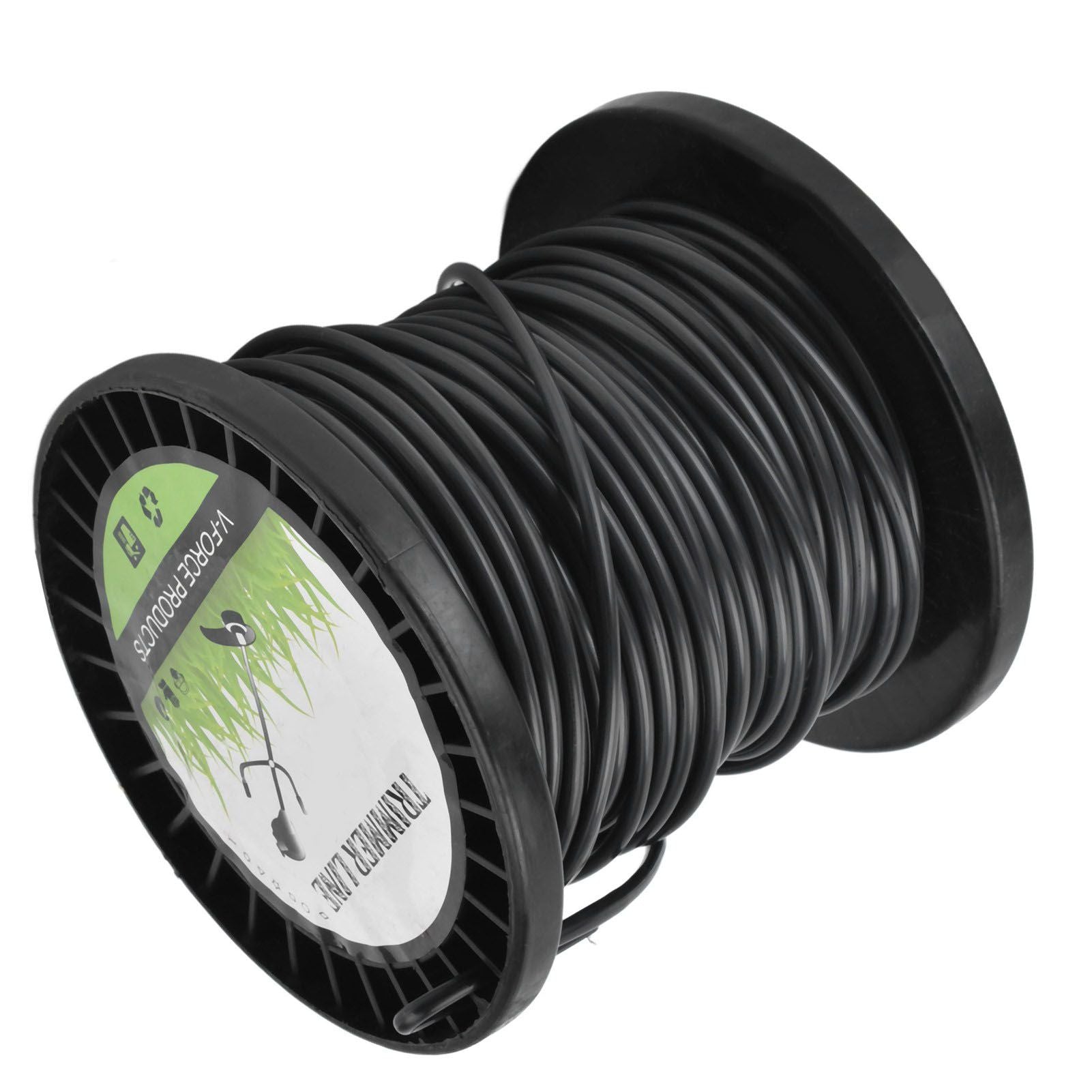Round String Trimmer Line for Husqvarna 3.3mm Black High Cutting Efficiency Trimmer Line for Most Lawn Mowers Farm 30m