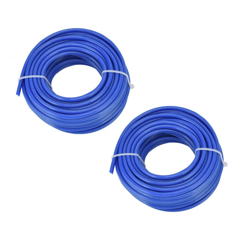 2PCS 4mm String Trimmer Line Nylon Round Trimmer Line Blue Lawn Mower Accessories for Husqvarna 10m / 32.8ft