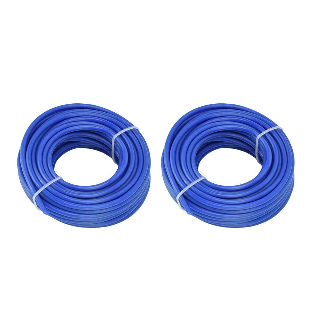 2PCS 4mm String Trimmer Line Nylon Round Trimmer Line Blue Lawn Mower Accessories for Husqvarna 10m / 32.8ft
