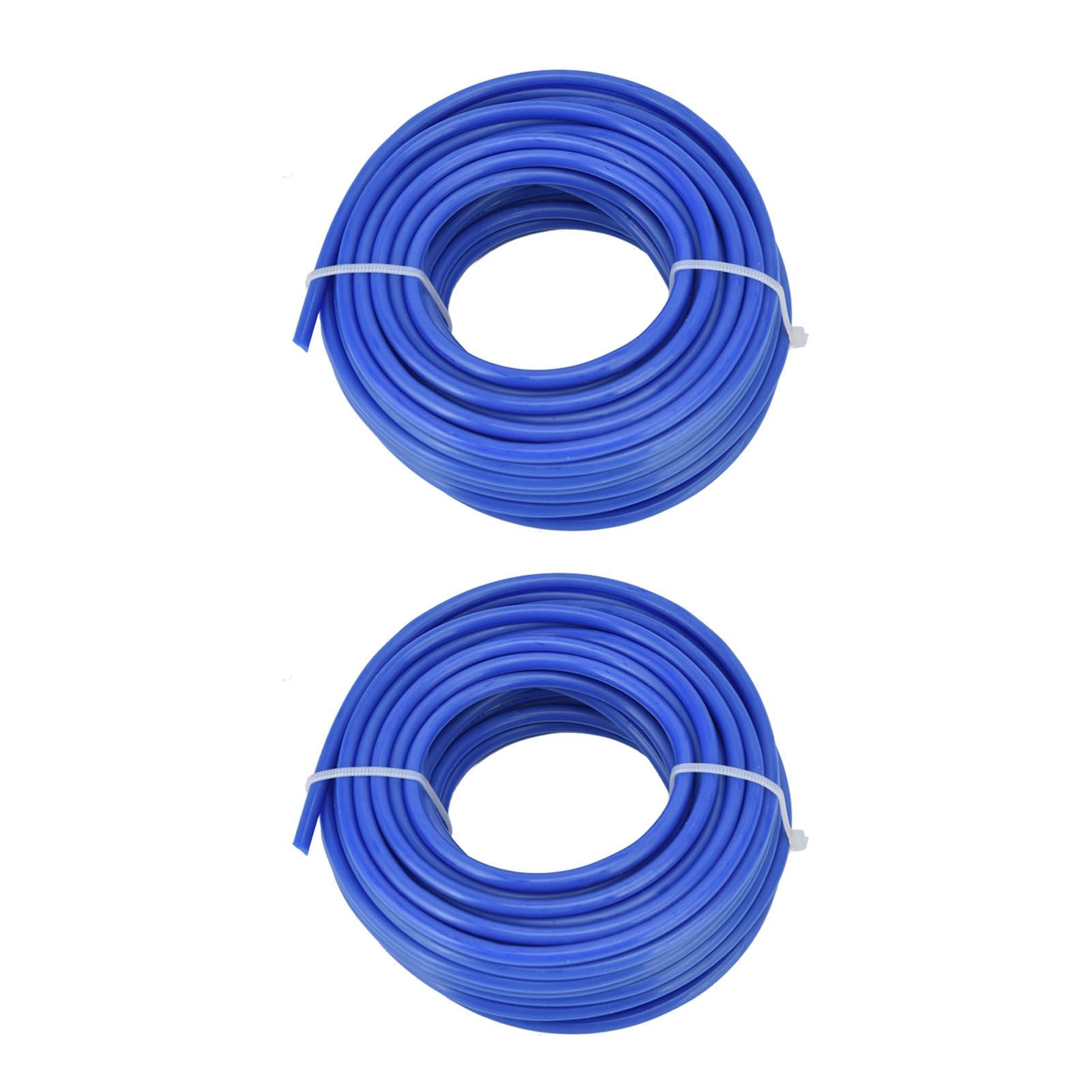 2PCS 4mm String Trimmer Line Nylon Round Trimmer Line Blue Lawn Mower Accessories for Husqvarna 10m / 32.8ft