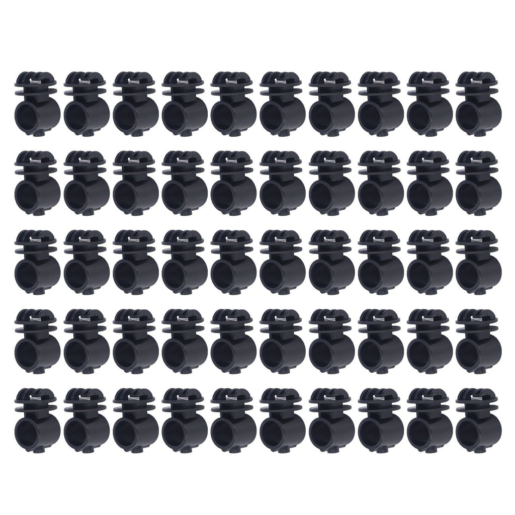 50 Pcs/set 2.1CM Insulator Screws Pulse Grid System Accessories for Electronic Fence Bearing Rod Black
