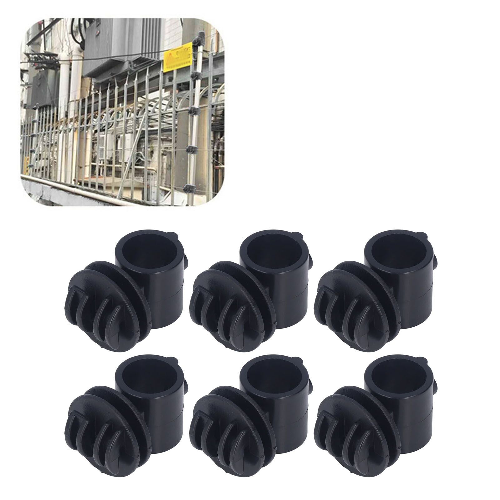 50 Pcs/set 2.1CM Insulator Screws Pulse Grid System Accessories for Electronic Fence Bearing Rod Black