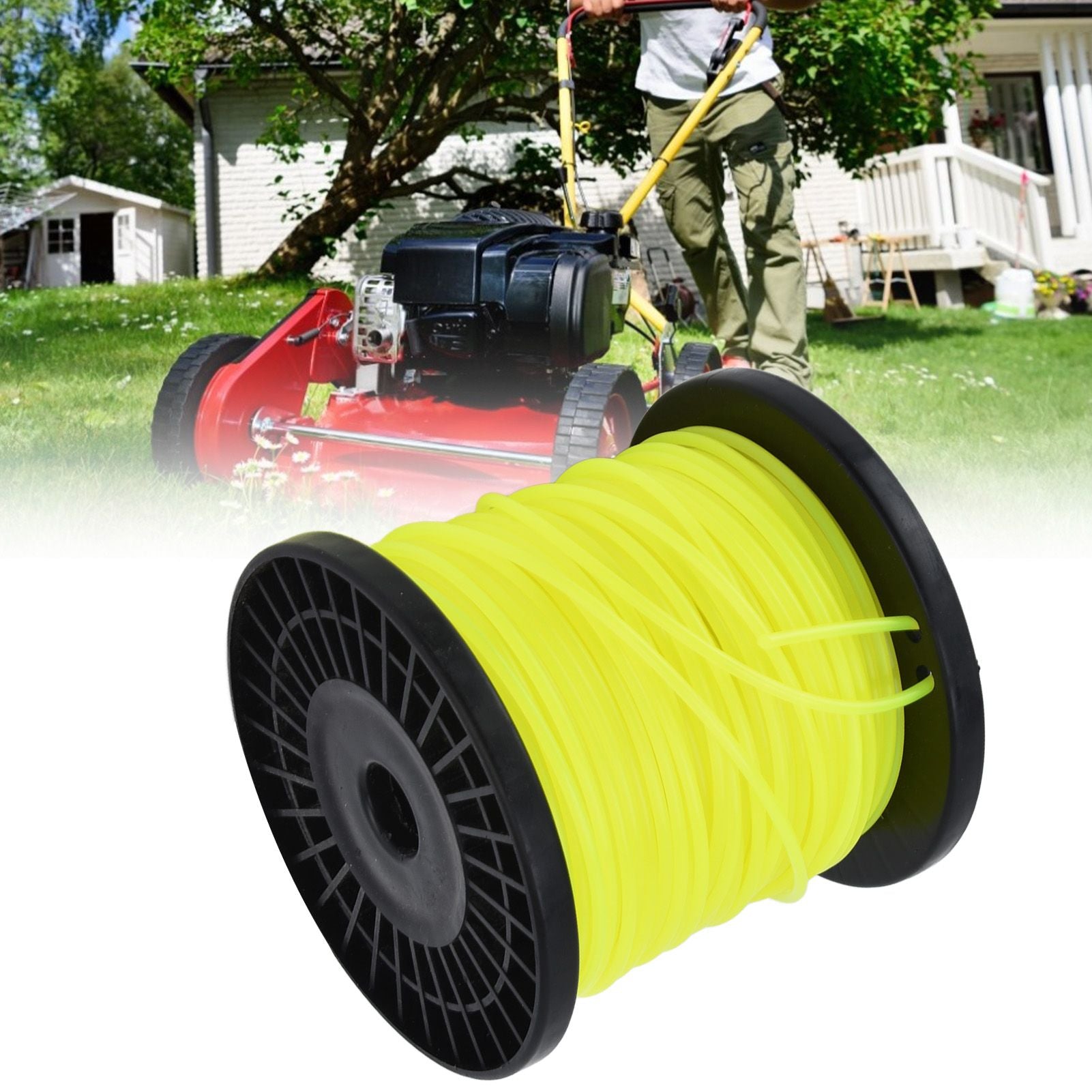 String Trimmer Line 3.0mm Round Yellow Trimmer Line Professional Weedeater Line for Most Lawn Mowers for Heavy Cutting 70m/229.7ft