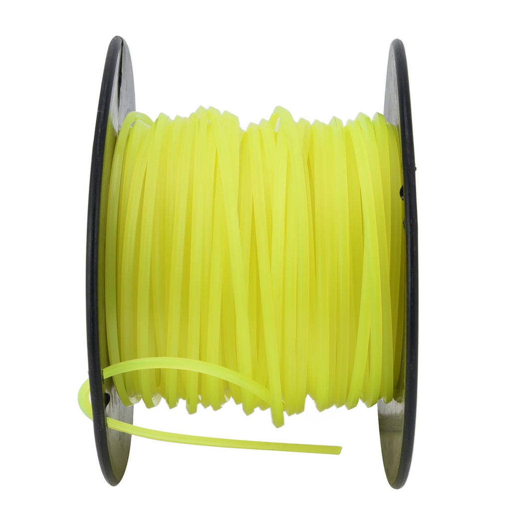 3mm String Trimmer Line Quadrate Grass Trimmer Line Lawn Mower Line for Husqvarna Yellow 50m / 164.0ft