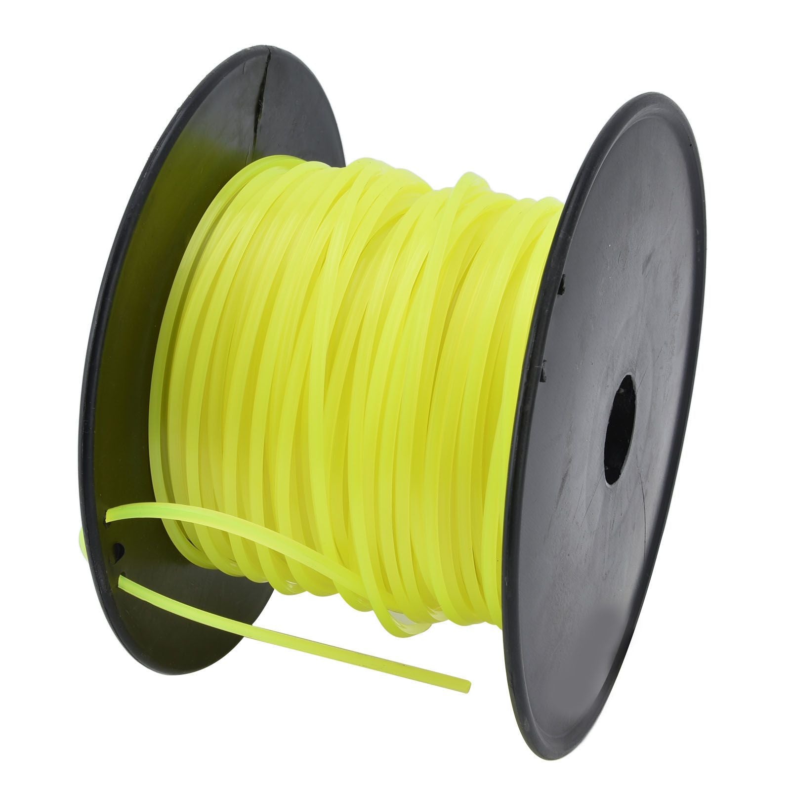 3mm String Trimmer Line Quadrate Grass Trimmer Line Lawn Mower Line for Husqvarna Yellow 50m / 164.0ft