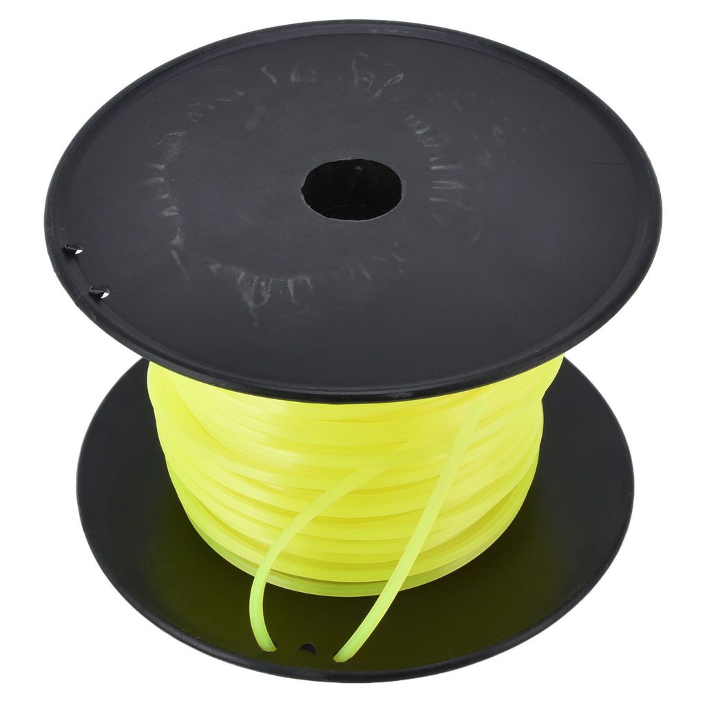 3mm String Trimmer Line Quadrate Grass Trimmer Line Lawn Mower Line for Husqvarna Yellow 50m / 164.0ft