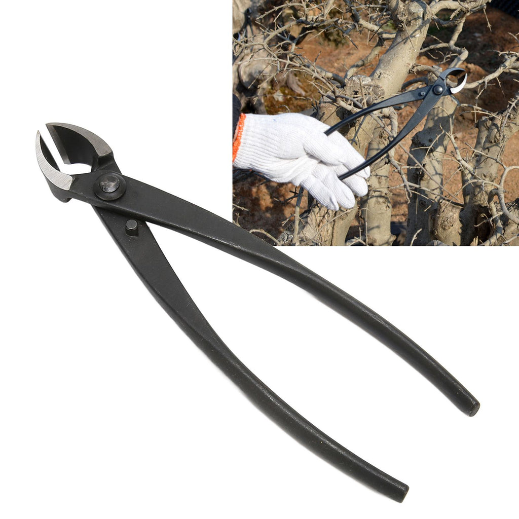 200mm/7.9in Concave Branch Cutter High Strength Manganese Steel Diagonal Pliers Black