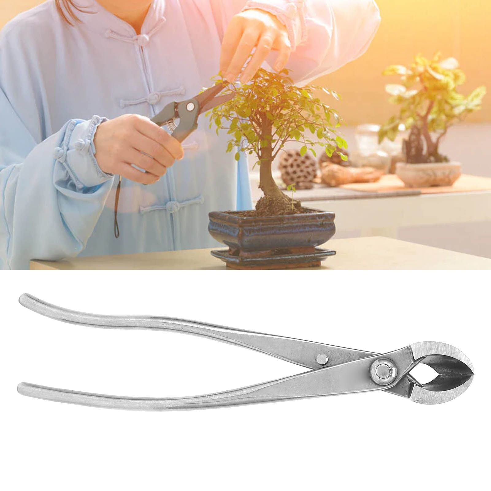 21cm/8.27in Stainless Steel Bonsai Root Cutter Trunk Splitter Branch Cutter Gardening Tool