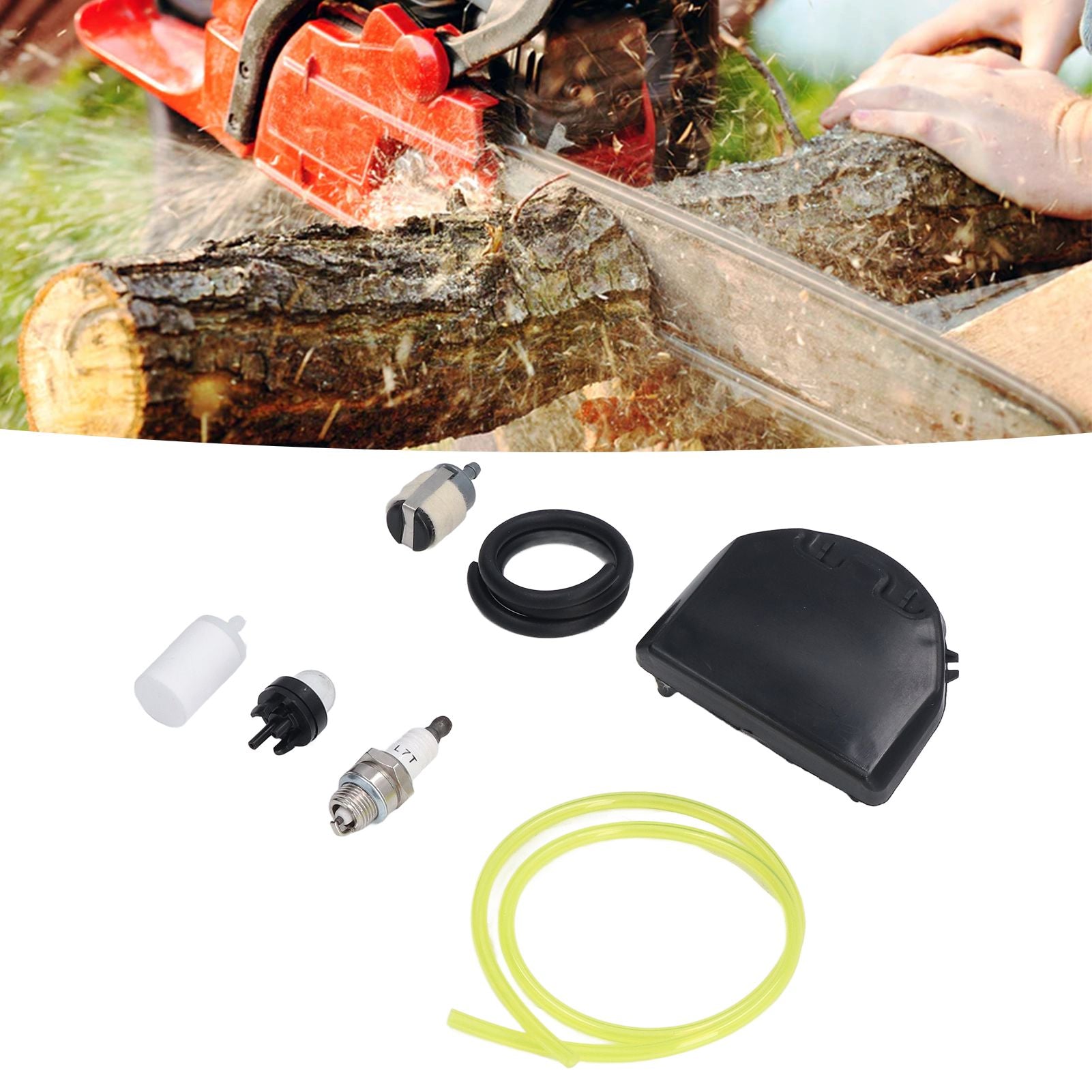 537255701 Air Filter Fuel Line Filter Replacement Kit for Husqvarna 455E 455 Gas Chainsaw