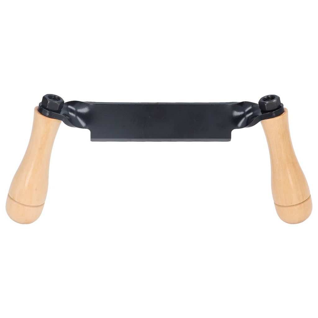 Straight Draw Knife Tungsten Steel Wooden Handle Straight Type Safe Durable Draw Shave Tool for Log Wood Fence Post 8in