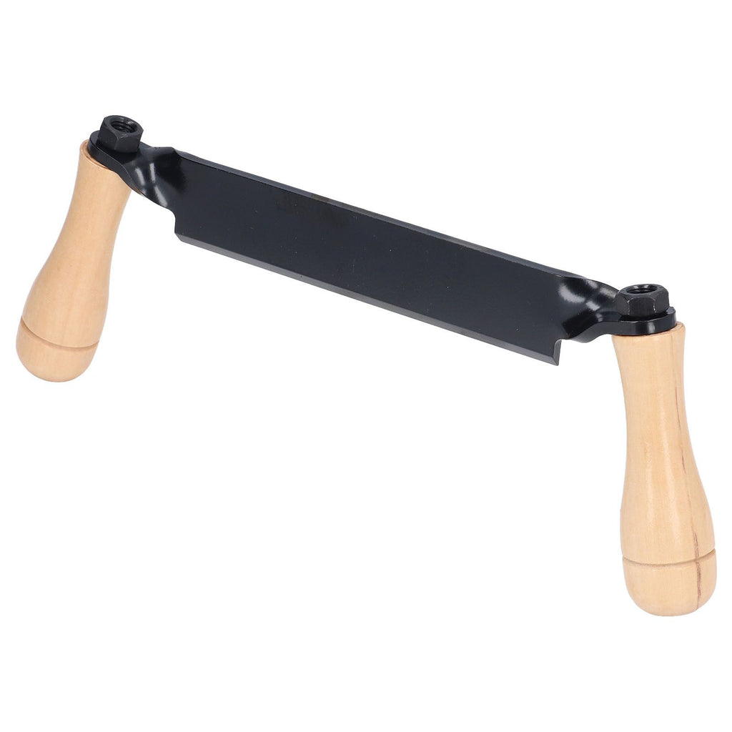 Straight Draw Knife Tungsten Steel Wooden Handle Straight Type Safe Durable Draw Shave Tool for Log Wood Fence Post 10in