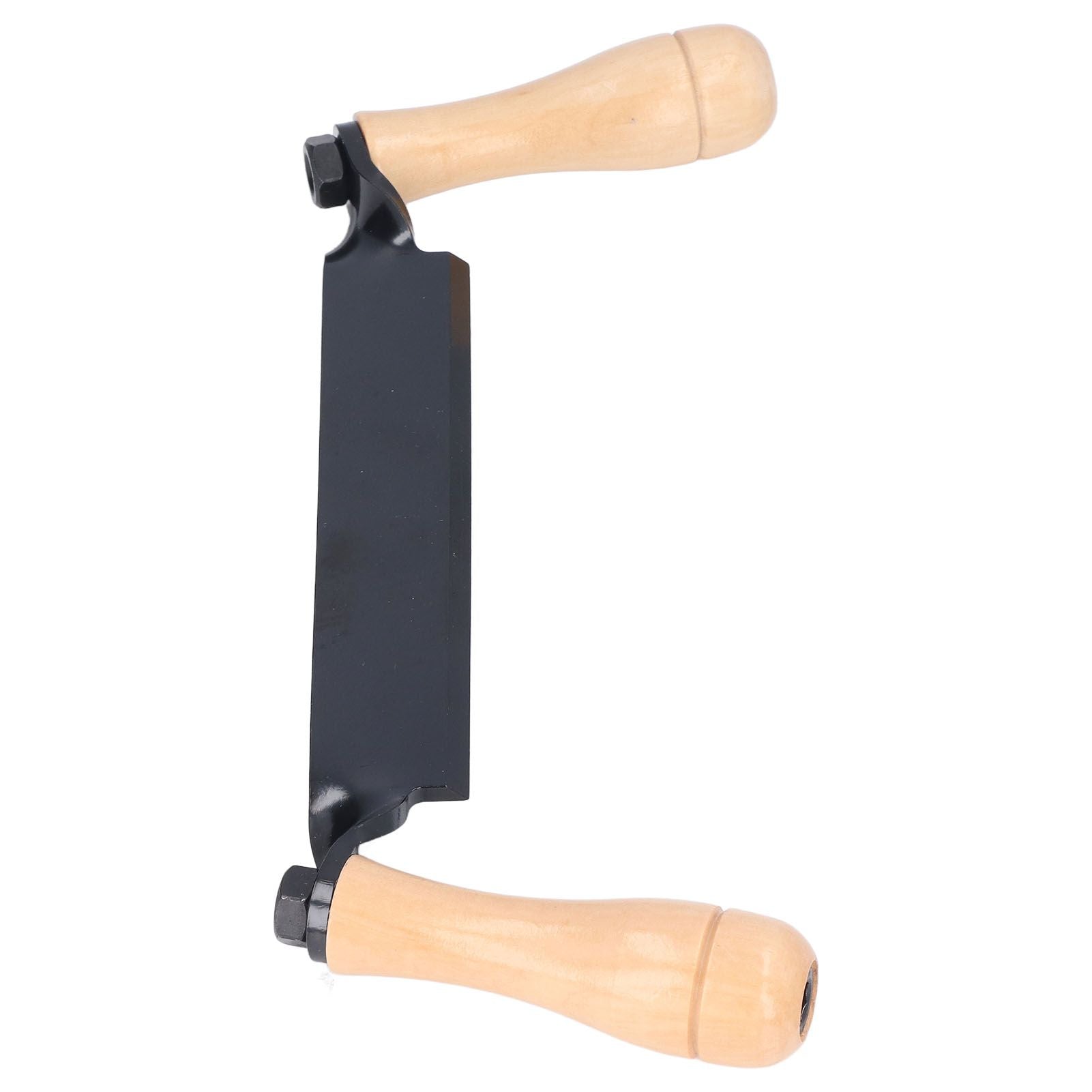 Straight Draw Knife Tungsten Steel Wooden Handle Straight Type Safe Durable Draw Shave Tool for Log Wood Fence Post 10in