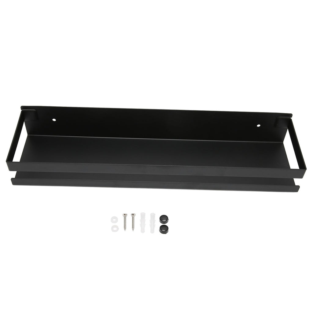 Bathroom Rack Black Large Storage Space Waterproof Strong Bearing Capacity Hotel Shelf Set 40x10x6cm