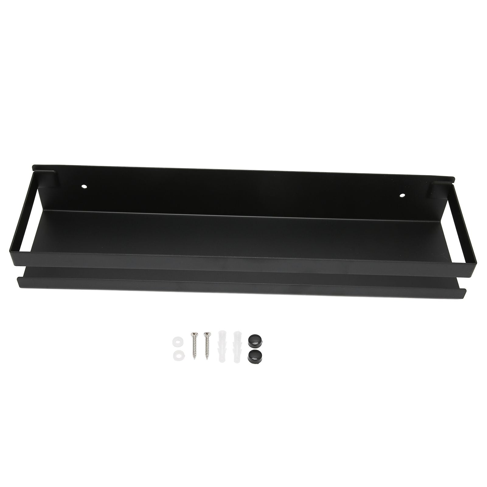 Bathroom Rack Black Large Storage Space Waterproof Strong Bearing Capacity Hotel Shelf Set 40x10x6cm
