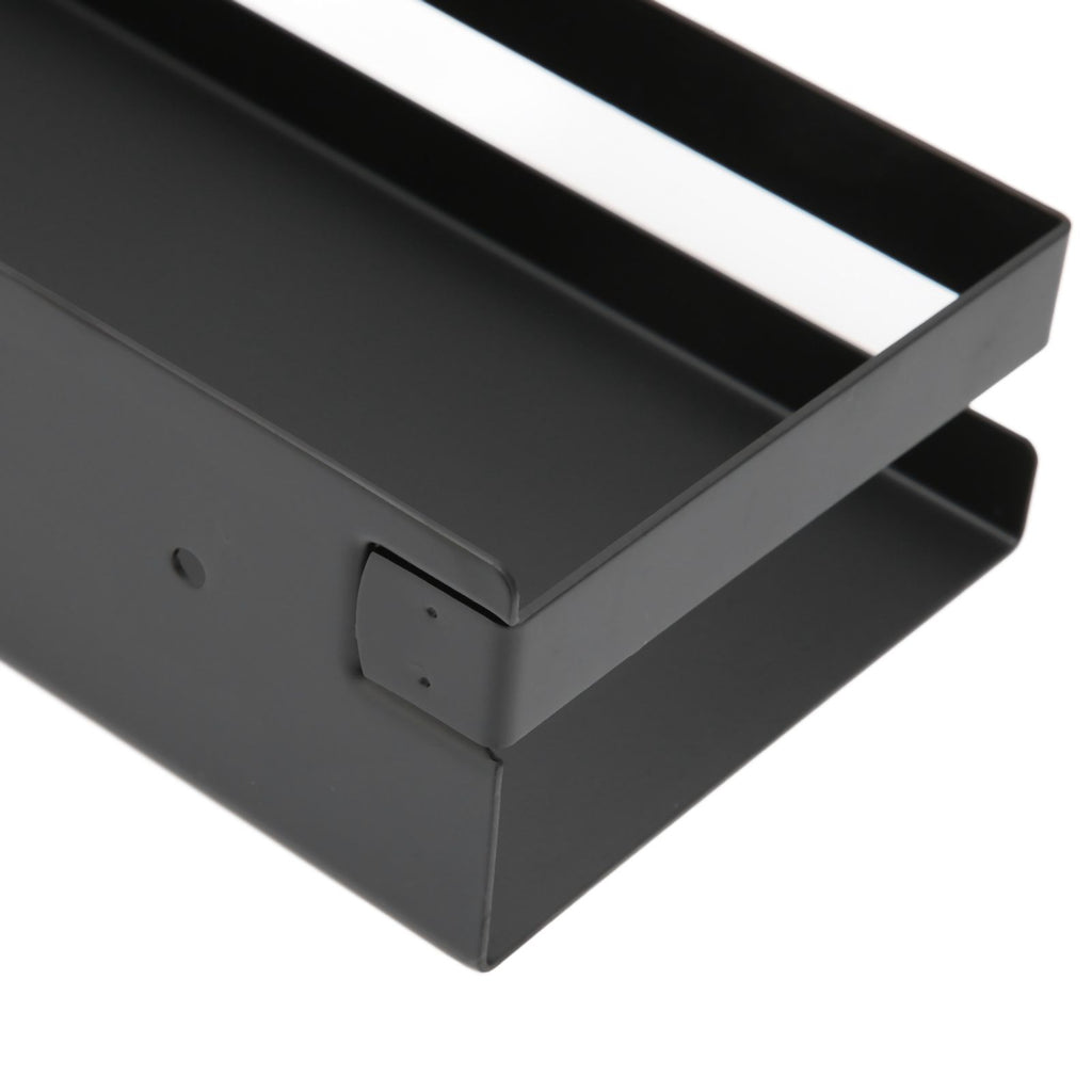 Bathroom Rack Black Large Storage Space Waterproof Strong Bearing Capacity Hotel Shelf Set 40x10x6cm