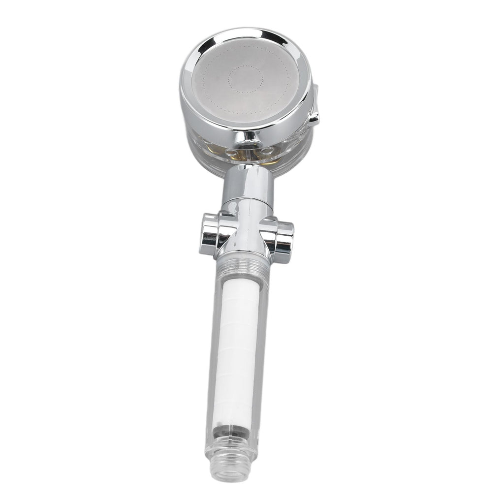 Propeller Shower Head Vortex Hydro Jet 360° Rotating Handheld with Pause Switch Filter G1/2