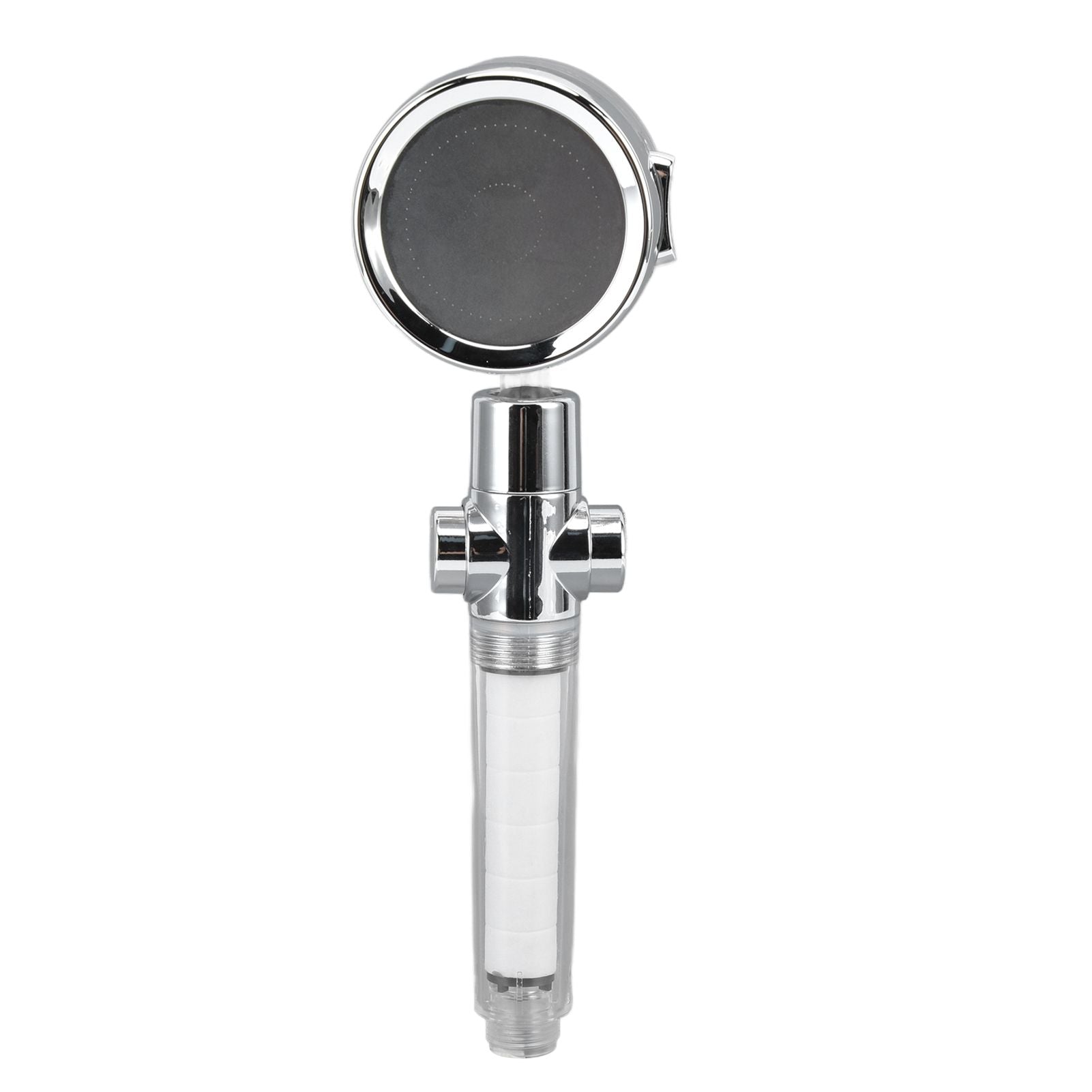 Propeller Shower Head Vortex Hydro Jet 360° Rotating Handheld with Pause Switch Filter G1/2