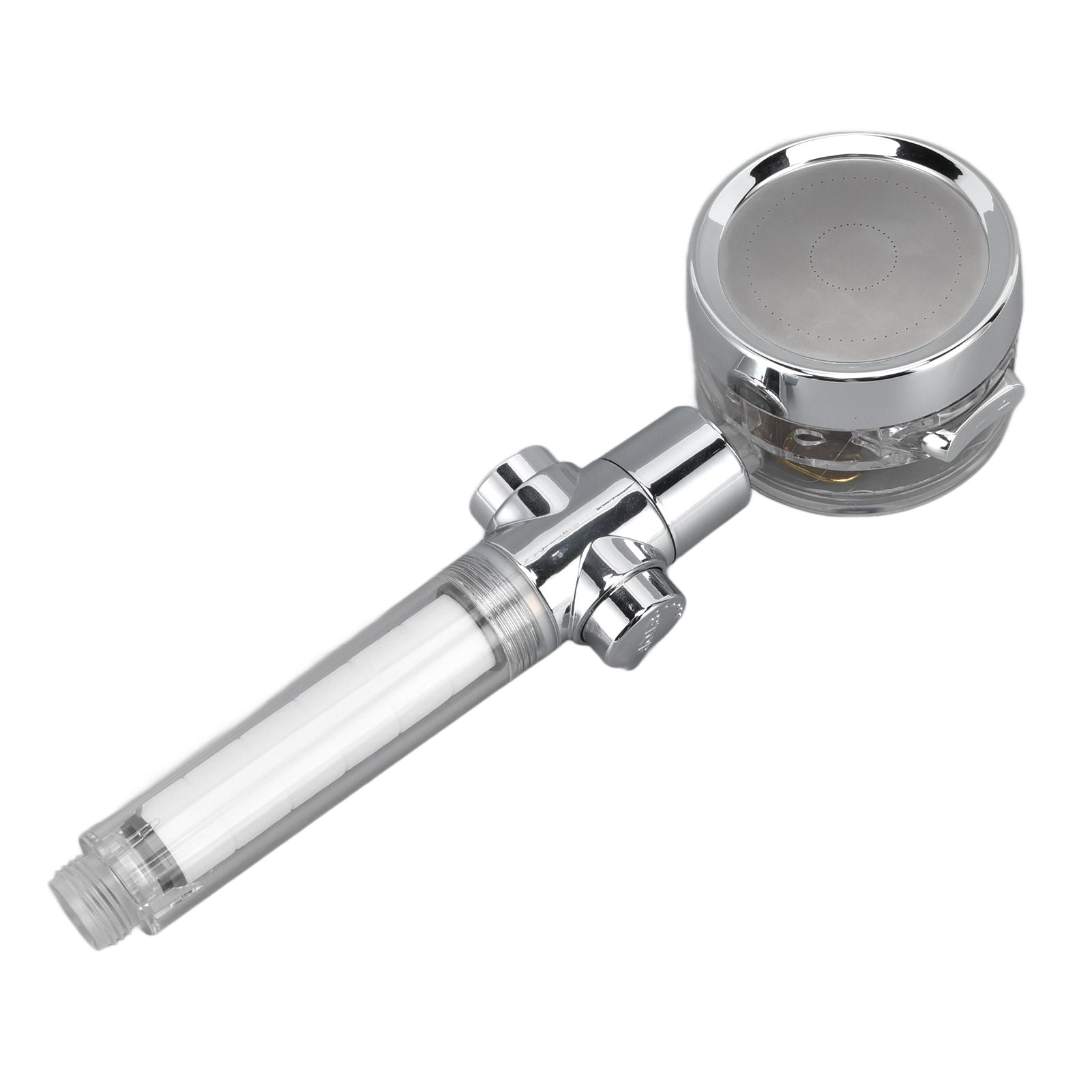 Propeller Shower Head Vortex Hydro Jet 360° Rotating Handheld with Pause Switch Filter G1/2
