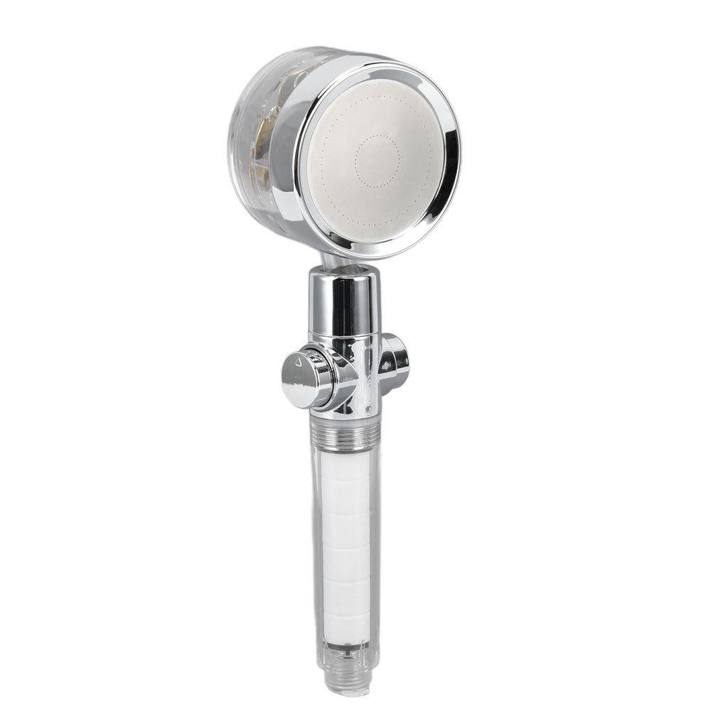 Propeller Shower Head Vortex Hydro Jet 360° Rotating Handheld with Pause Switch Filter G1/2