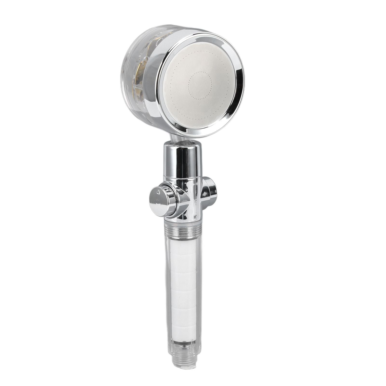 Propeller Shower Head Vortex Hydro Jet 360° Rotating Handheld with Pause Switch Filter G1/2