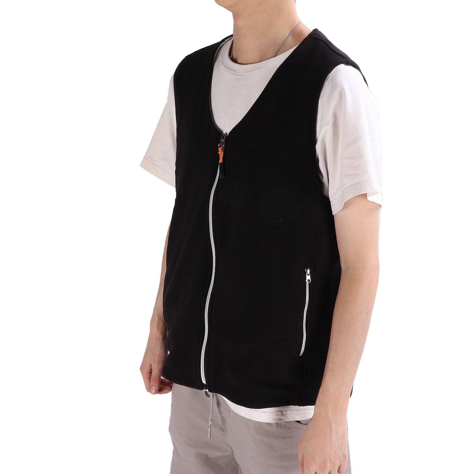 Electric Heating Vest Temperature Adjustable Washable USB Power Supply Heated Waistcoat for Outdoor Hiking CampingM