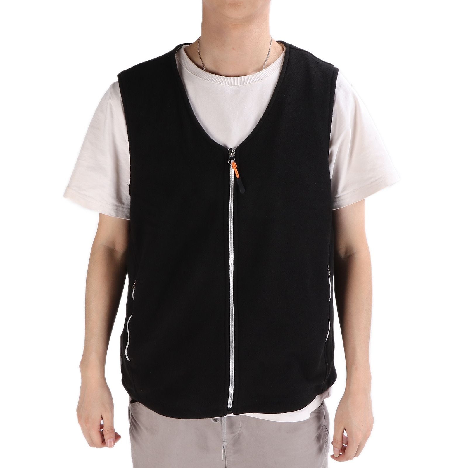 Electric Heating Vest Temperature Adjustable Washable USB Power Supply Heated Waistcoat for Outdoor Hiking CampingL