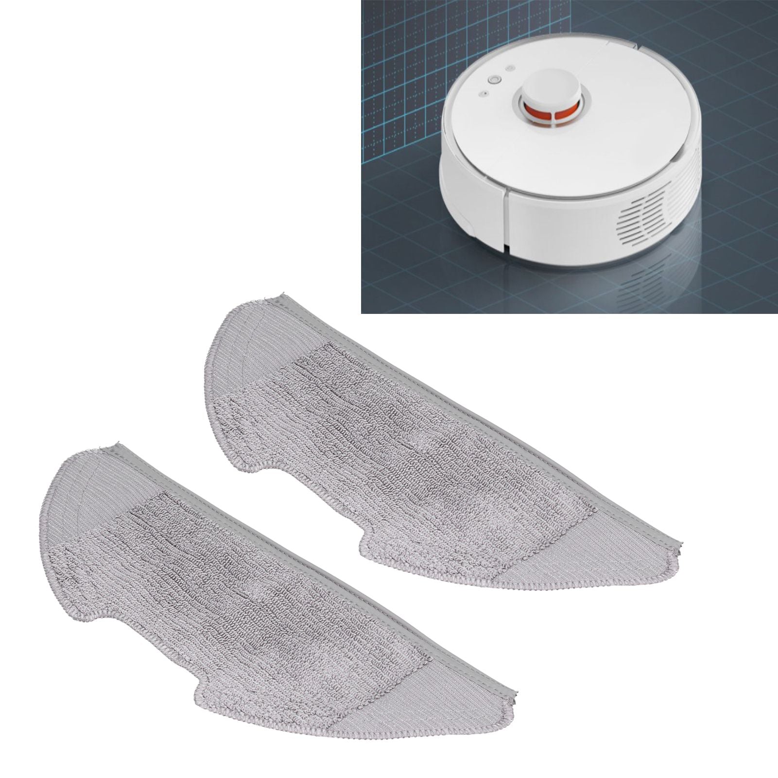2Pcs Sweeper Mop Pad Adapted Removable High Efficient Mop Cloth Fit for Xiaomi Mijia PRO