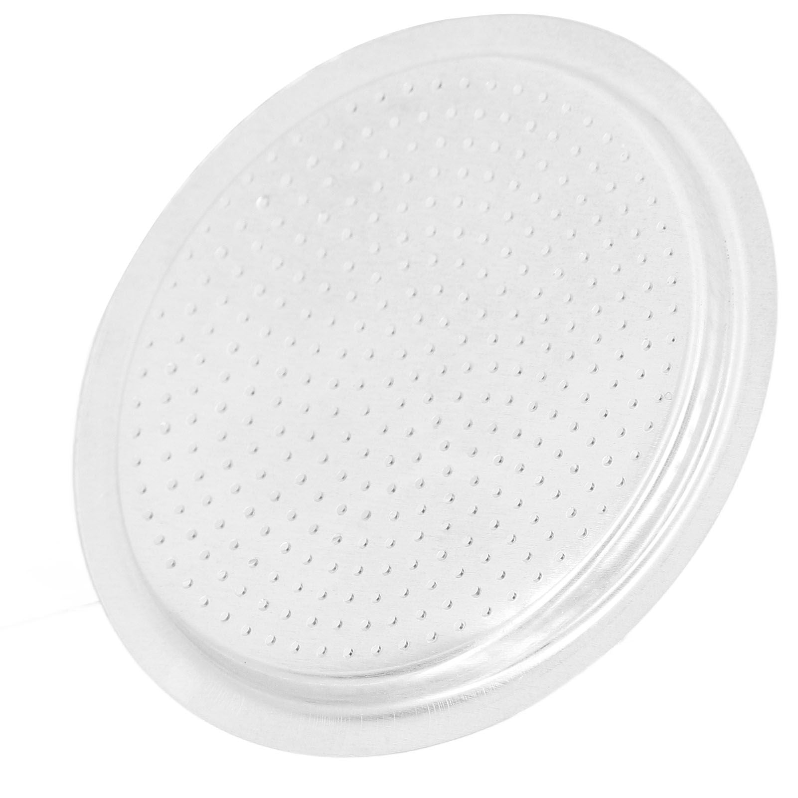 Coffee Pot Filter Sealing Ring and Filter Set Reusable Aluminum Filter Disc for Coffee Makingfor 3 People