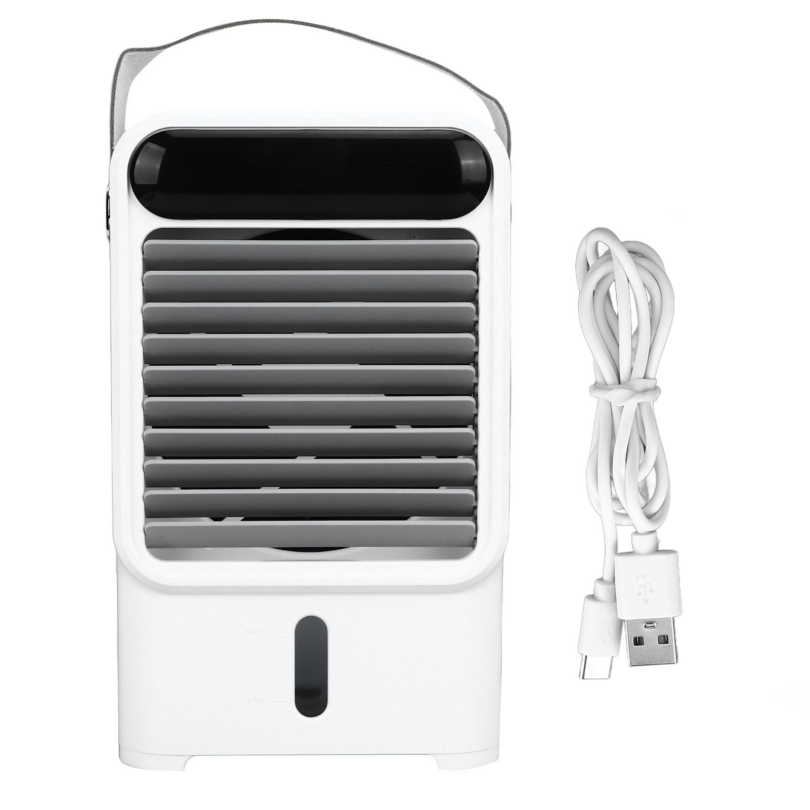 Fan Humidifier 500ml USB Powered 6W 2A 5V Air Cooler Three Levels Adjustable Pull Out Design Windowless Air Conditioner