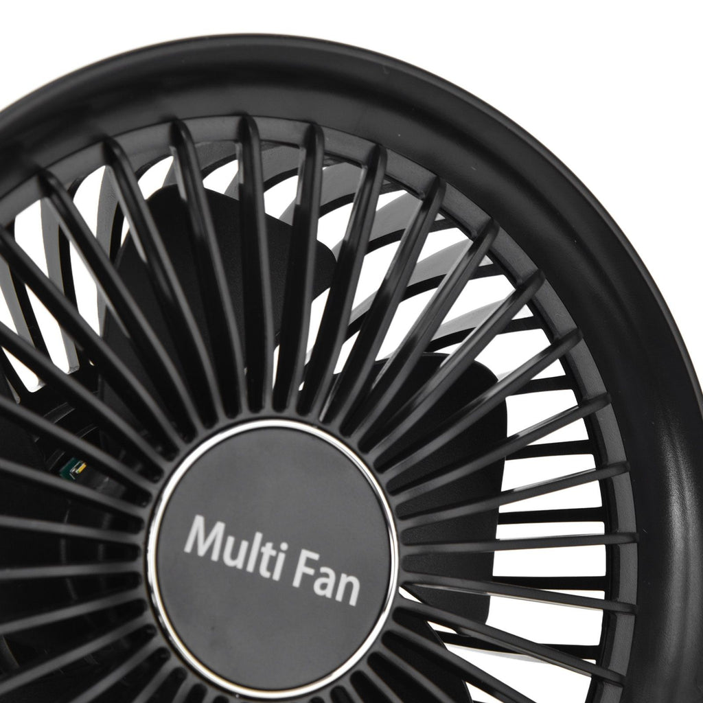 Electric Fan Portable Multifunctional Usb Charging Outdoor Hanging Battery Powered Fan for Home Office Study Camping Black