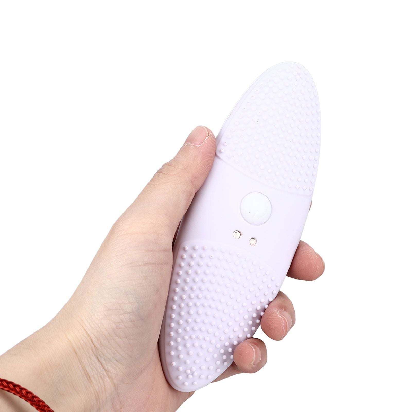 Ultrasonic Scrubber 3 Levels USB Charging High Frequency Vibration Dual Waving Ultrasonic Vegetable Washing Machine White