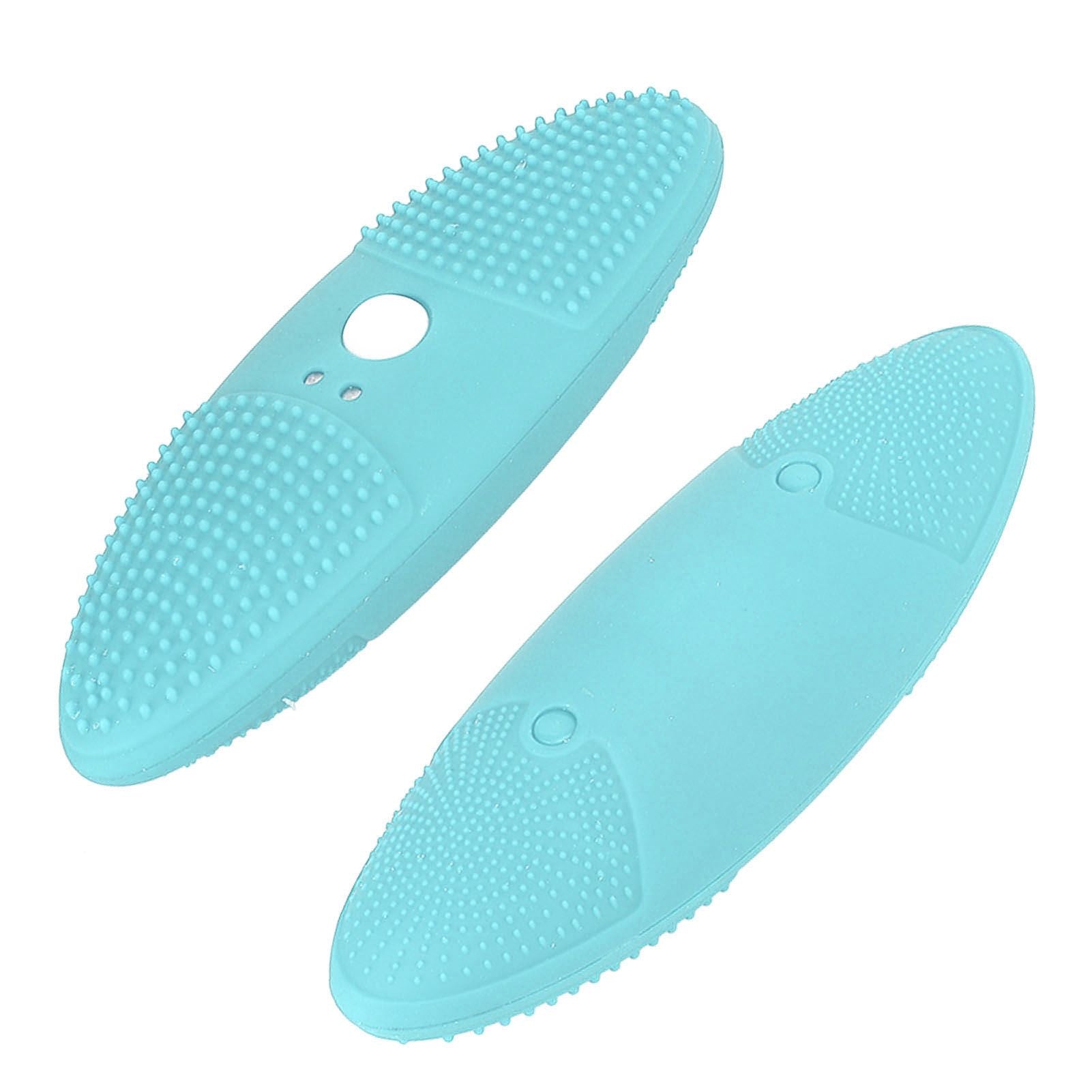 Ultrasonic Scrubber 3 Levels USB Charging High Frequency Vibration Dual Waving Ultrasonic Vegetable Washing Machine Blue
