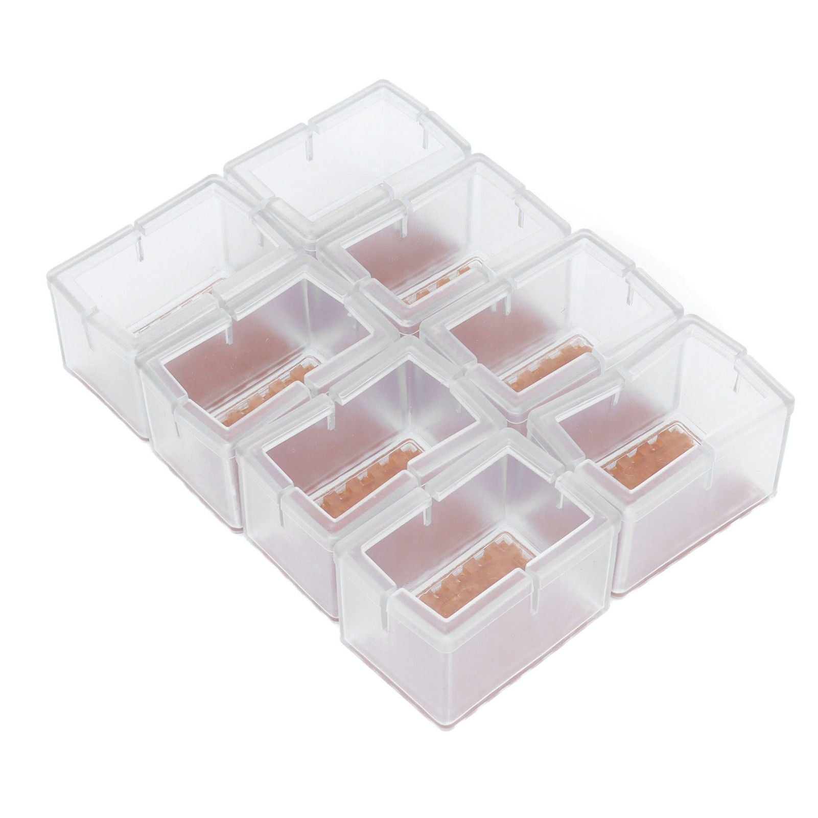 16pcs Square Silicone Chair Leg Protectors Elastic Good Mute Effect Furniture Leg Cover for Hardwood Floors
