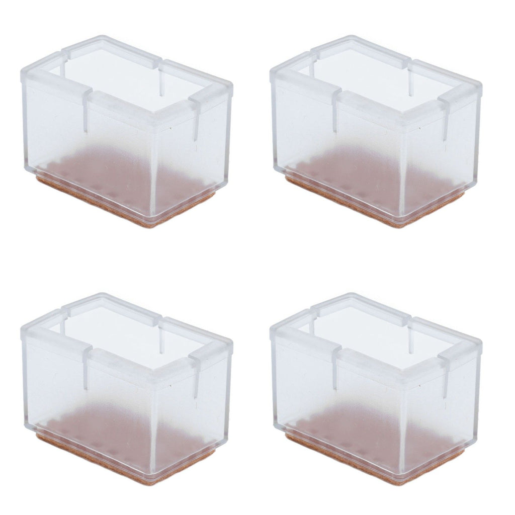 16pcs Square Silicone Chair Leg Protectors Elastic Good Mute Effect Furniture Leg Cover for Hardwood Floors
