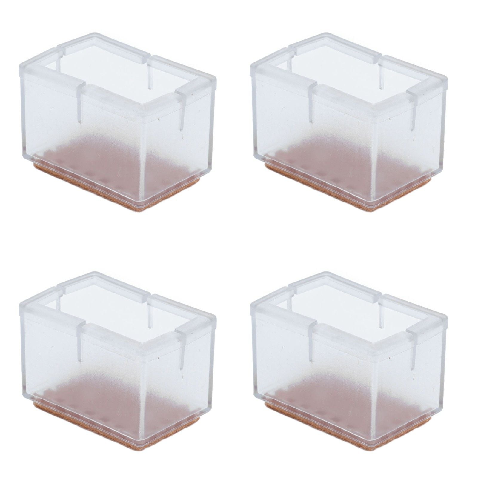 16pcs Square Silicone Chair Leg Protectors Elastic Good Mute Effect Furniture Leg Cover for Hardwood Floors