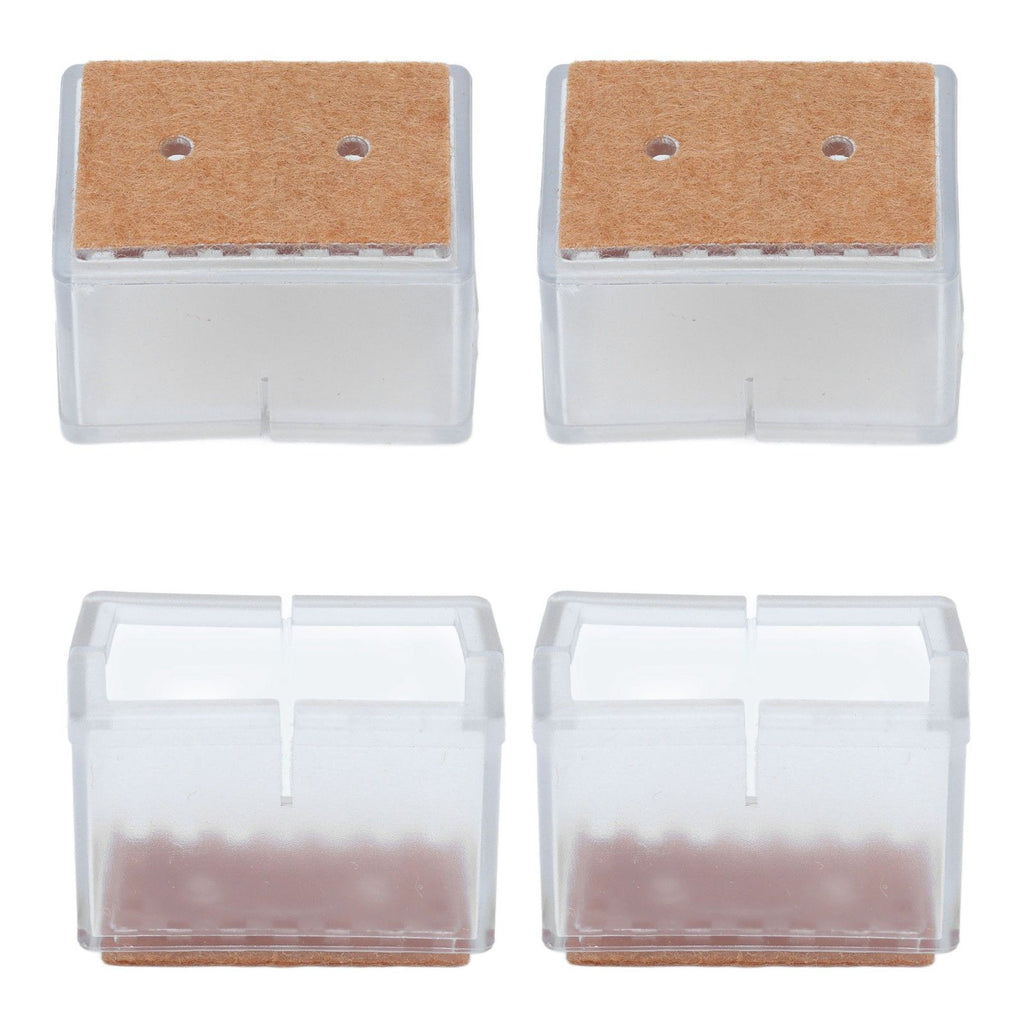 16pcs Square Silicone Chair Leg Protectors Elastic Good Mute Effect Furniture Leg Cover for Hardwood Floors