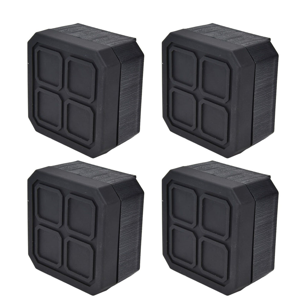 4Set Chair Leg Floor Protectors Square Rubber Non Slip Furniture Leg Pads for Home Bedroom