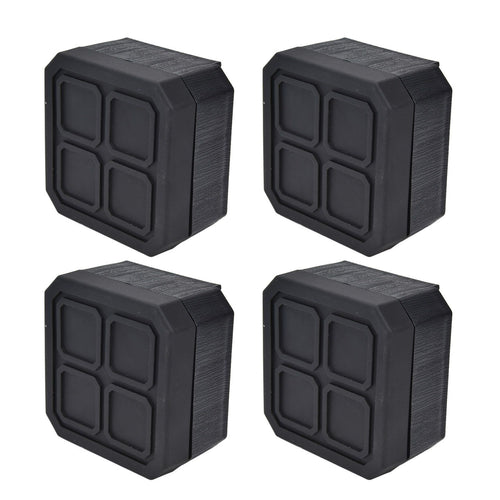 4Set Chair Leg Floor Protectors Square Rubber Non Slip Furniture Leg Pads for Home Bedroom