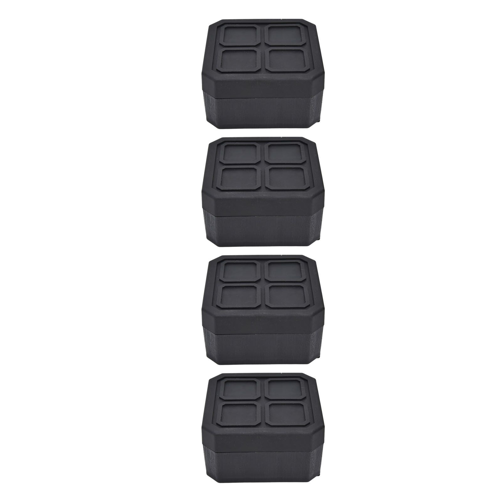 4Set Chair Leg Floor Protectors Square Rubber Non Slip Furniture Leg Pads for Home Bedroom