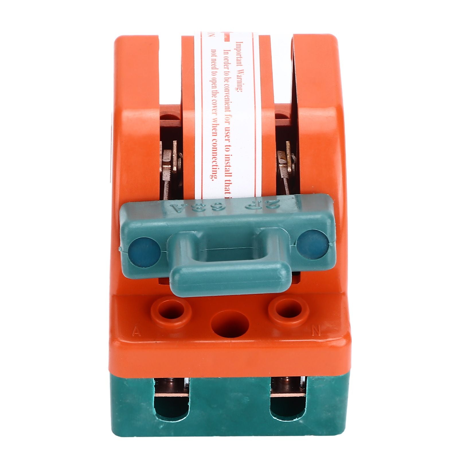 Knife Safety Switch 2 Pole 63A AC 220V Single Throw ABS Copper Disconnect Knife Switch for Fail Safe Circuit Breakers