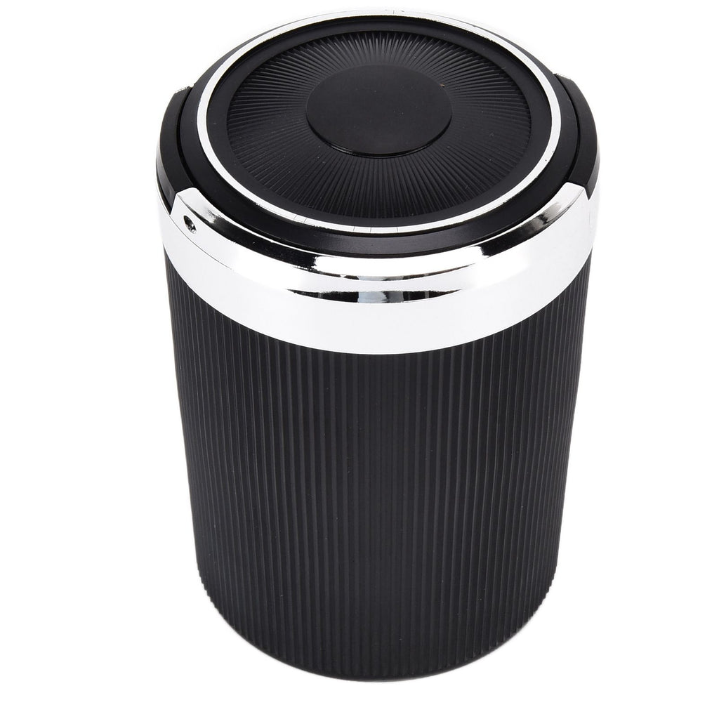 LED Car Ashtray with Lid 3W Portable Automobile Ashtray Car Cigarette Ashtray for Home OfficeSilver