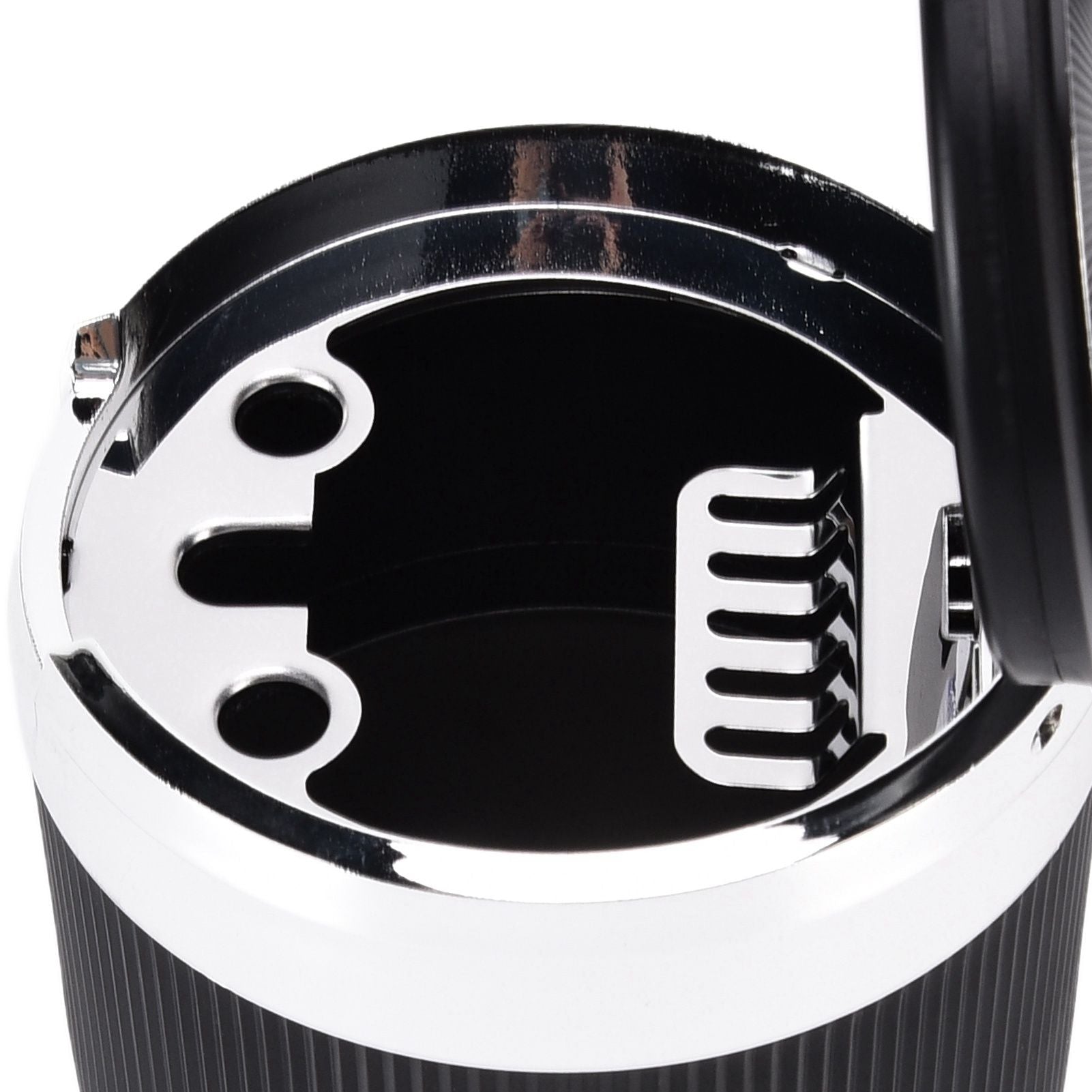 LED Car Ashtray with Lid 3W Portable Automobile Ashtray Car Cigarette Ashtray for Home OfficeSilver