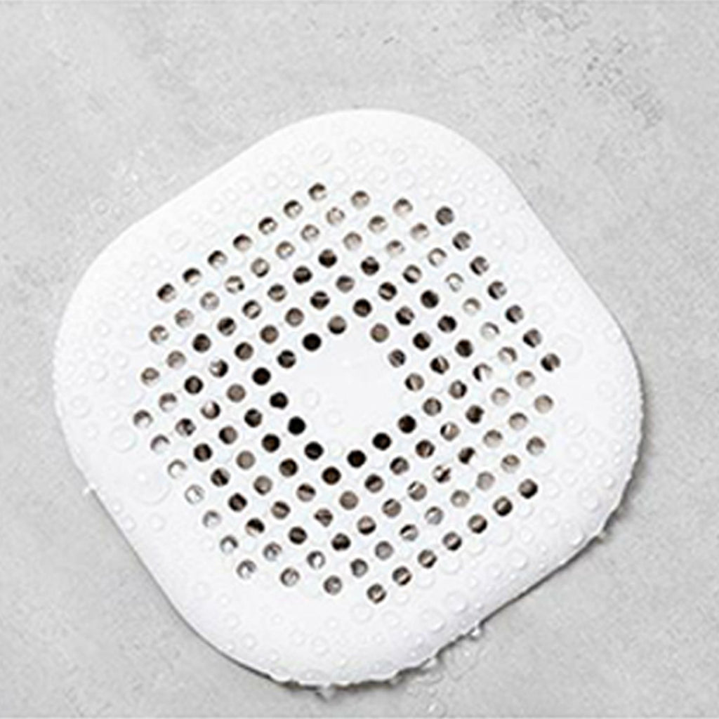 Sewer Floor Drain Net With Suction Cup Shower Drain Hair Cover Kitchen Bathroom Floor Drain PadWhite