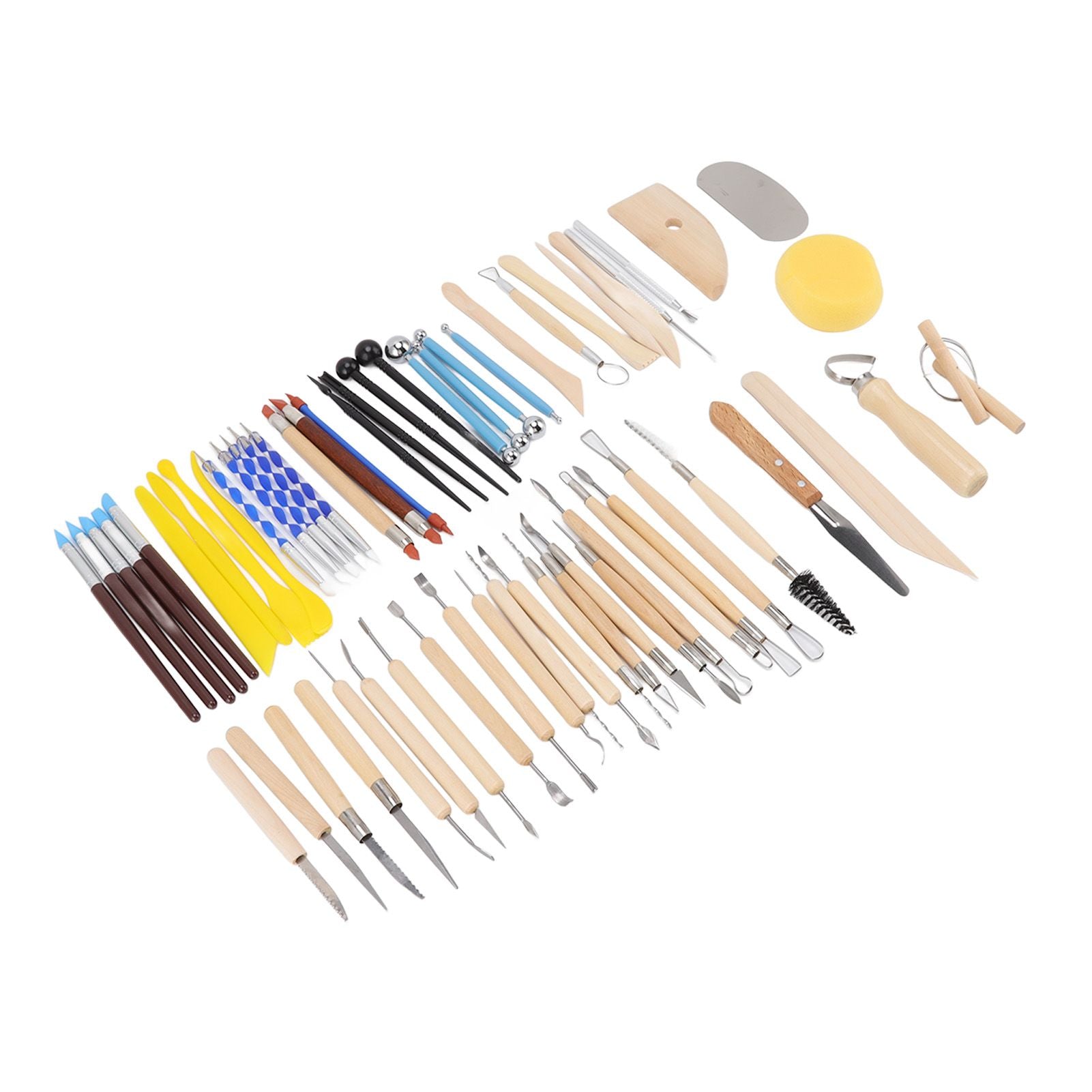 61Pcs Polymer Clay Sculpting Tools Exquisite Versatile Clay Carving Tools with Canvas Bag for Beginners Expert