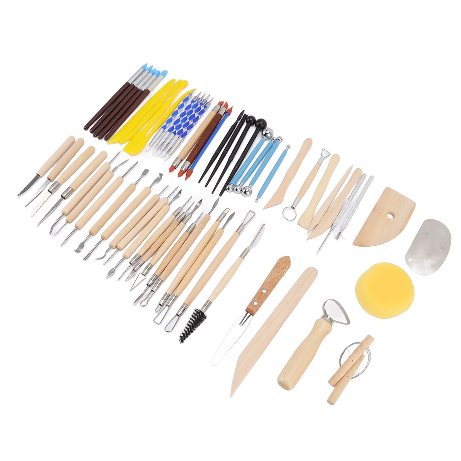 61Pcs Polymer Clay Sculpting Tools Exquisite Versatile Clay Carving Tools with Canvas Bag for Beginners Expert