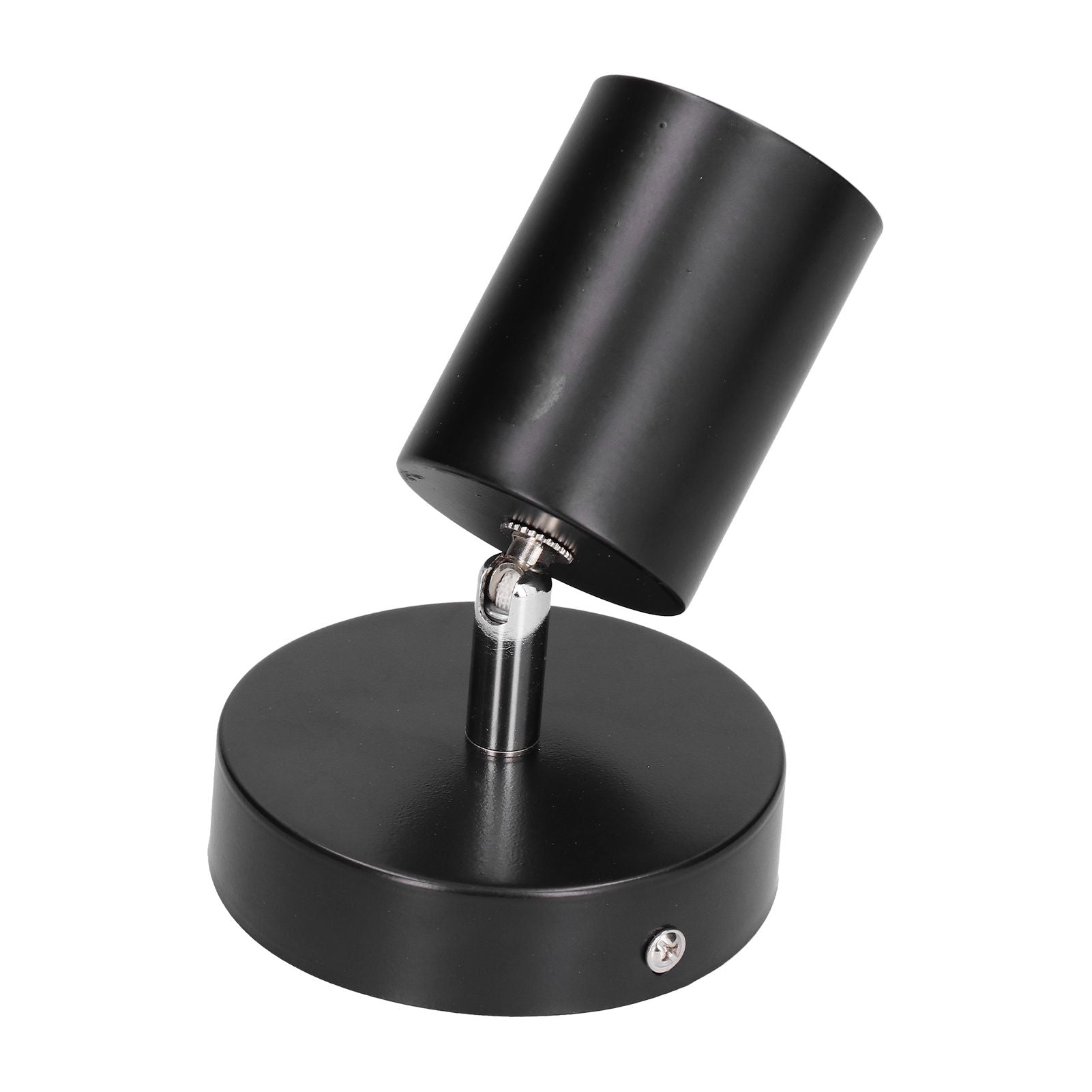 GU10 Spotlight Base Single Head Wrought Iron Adjustable Track Light Holder for Bedroom Shopping Mall 85‑265VBlack