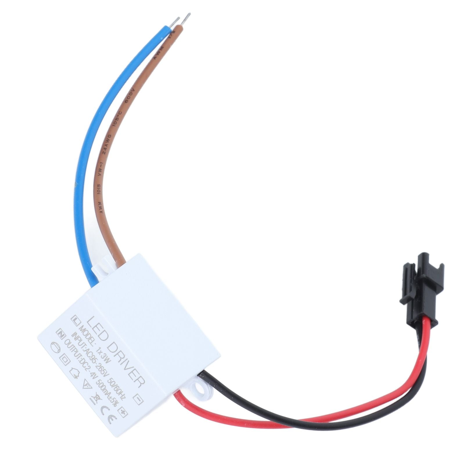 LED Driver 500mA 1-3W Power Supply Transformer AC95-265V to DC2-4V